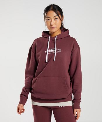 Dámské Mikiny S Kapucí Gymshark Social Club Oversized Růžové Hnědé | CZ 3583HAP